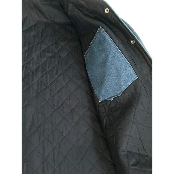 Vintage Denim Western Snap 3XL 50W Jacket Quilted - Picture 3 of 5